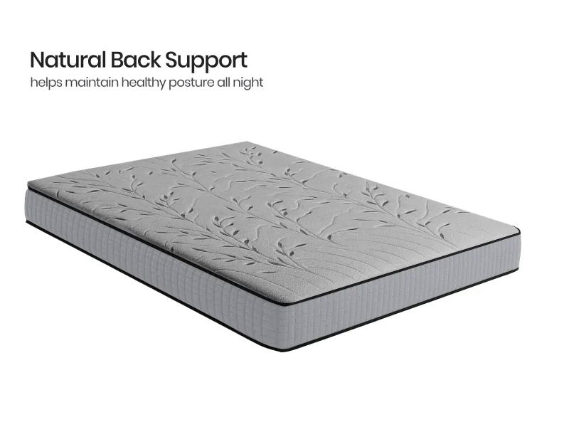 Rio Engineered Wood King Bed With Mattress King Latex Foam (78 x 72 x 6 inches)